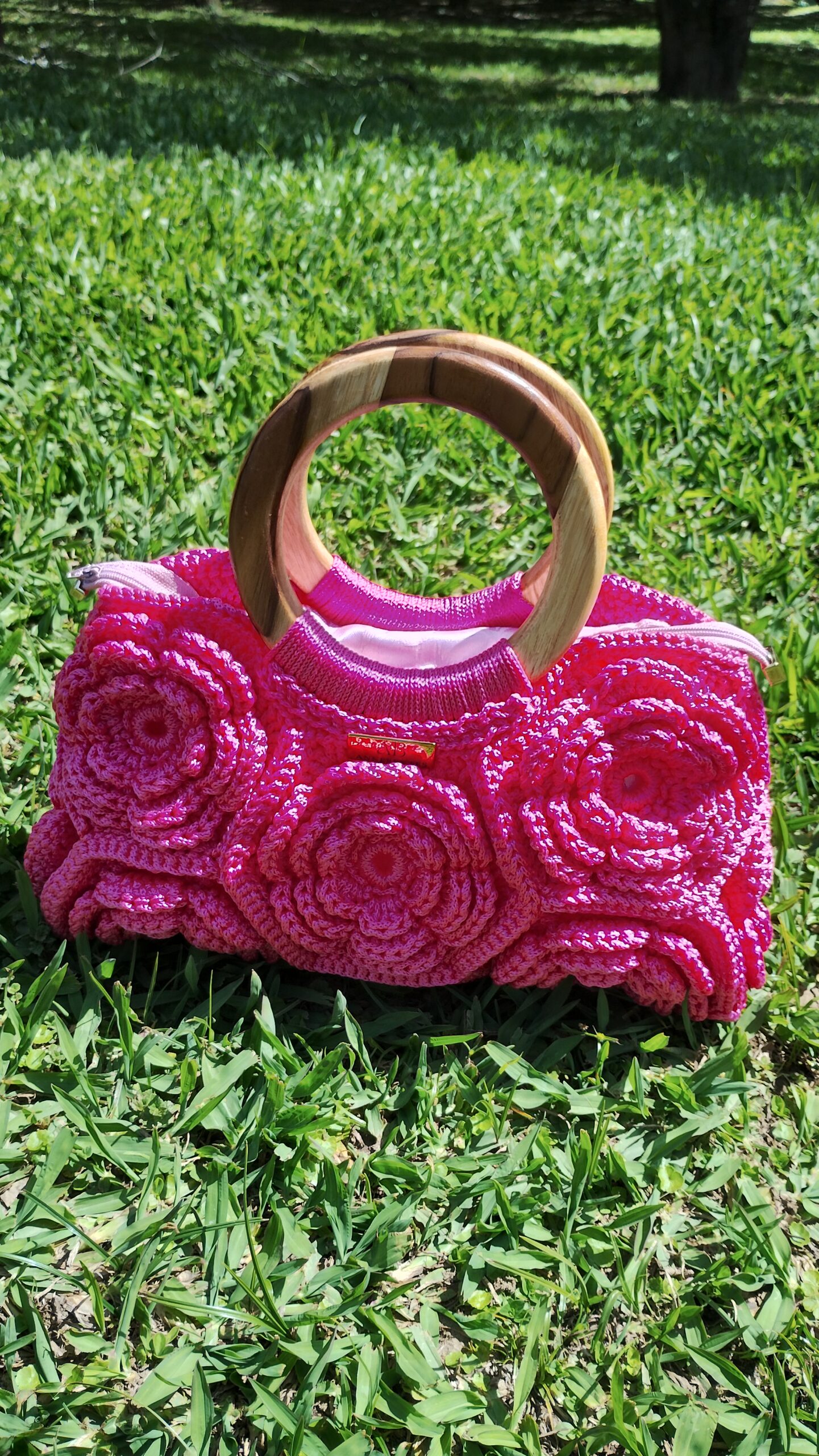 Bolsa de Crochê Anne Bentes – Modelo Rosa Bela - Imagem 3